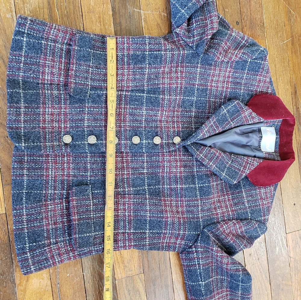 Last chance VTG Wool plaid Blazer - Picture 11 of 14